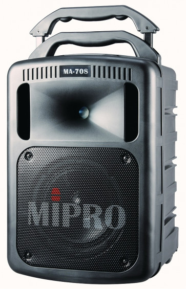 MIPRO MA-708PAD - Aktywna kolumna prezentacyjna z z akumulatorem, moc 120 W RMS, wzmacniacz klasy D, głośnik 8”, bluetooth, player CD/USB (bez odbiorników UHF)