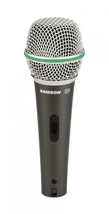 Samson Q4 - mikrofon dynamiczny z wyłącznikiem, super kardioida, kabel XLR , pokrowiec w komplecie