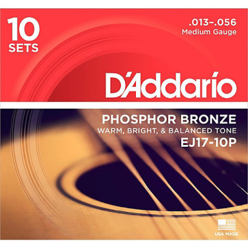 DADDARIO EJ17-10P - Struny do gitary akustycznej