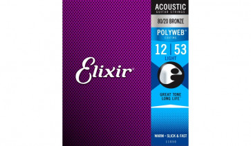 Elixir 11050 PolyWeb Bronze Light 12-53 - struny akustyczne