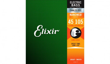 Elixir 14677 NanoWeb Stainless Steel 45-105 - struny basowe stalowe