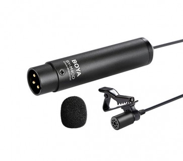 BOYA BY-M4OD - Mikrofon krawatowy (lavalier) XLR- pojemnościowy- charakterystyka dookólna