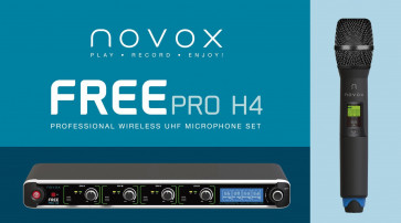 Novox FREE PRO H4 - Mikrofon bezprzewodowy poczwórny