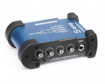Samson S Amp - 4-kanałowy wzmacniacz słuchawkowy idealny do nagrywania w domu.
