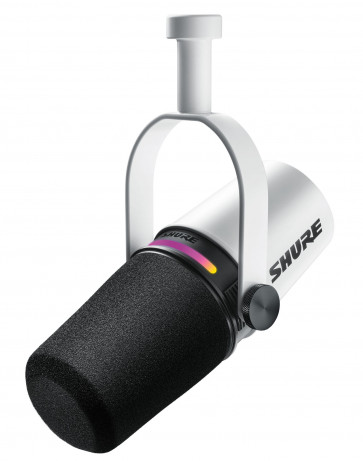 Shure MV7+ white angle