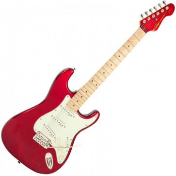 Vintage V100PBB - Gitara elektryczna Candy Apple Red