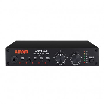 ‌Warm Audio WA12 MKII Black - przedwzmacniacz mikrofonowy front
