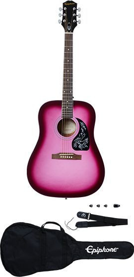 Epiphone  Starling Acoustic Guitar Player Pack Hot Pink Pearl - zestaw gitarowy 
set