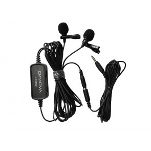 ‌CKMOVA LCM6D - podwójny mikrofon krawatowy do kamer i smartphonów