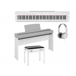 ‌Yamaha P-225 WH + L-200Wh + Bench + Yamaha HPH-100WH - Digital piano + stand + Bench + Headphones
