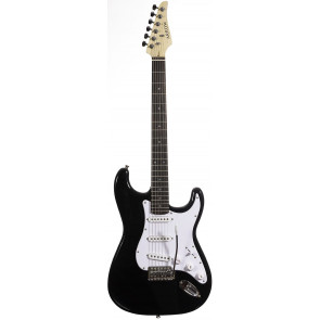 ‌Arrow ST 111 Deep Black Rosewood/white - gitara elektryczna front