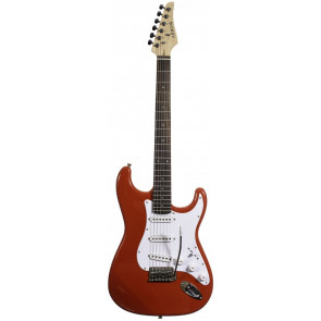 ‌Arrow ST 111 Diamond Red Rosewood/white - gitara elektryczna front