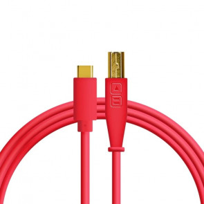 DJ Techtools kabel 1.5m z USB-C na USB-B czerwony