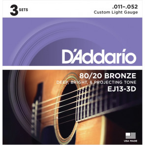 DADDARIO EJ13-3D - Struny do gitary akustycznej