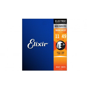 Elixir 12102 NanoWeb Medium 11-49 - struny elektryczne
