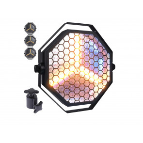 EVOLIGHTS LUMENO Retro Vintage Stage Lighting, Warm White + RGB Spotlight - Stage Spotlight przód