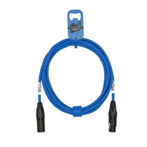 GoodDrut Kabel XLR-M - XLR-F niebieski 5m. - Kabel Mikrofonowy