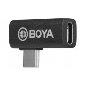 BOYA BY-K5 - Adapter żeński typu C na męski typu C, 90 stopni, C do C (kabel USB), złącze USB (kabel USB)