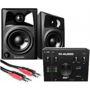 M-Audio AV32 + M-audio AIR 192/4 + kable - zestaw