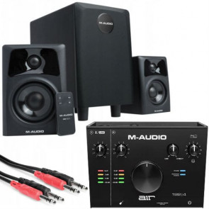 M-Audio AV32.1 + M-Audio AIR 192/4 + cables - zestaw