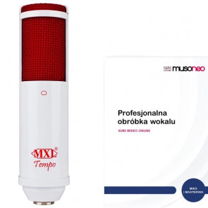 MXL TEMPO WR - Mikrofon USB biały + kurs obróbki wokalu - zestaw