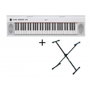 Yamaha NP-32WH + statyw - keyboard instrument klawiszowy biały + statyw