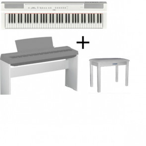 Yamaha P-121WH - pianino cyfrowe + statyw + siedzisko