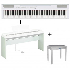 Yamaha P-125aWH - pianino cyfrowe + statyw + siedzisko