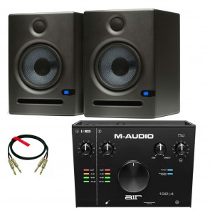 PRESONUS Eris E5 - Para monitorów + M-audio AIR 192/4 + kable - zestaw
