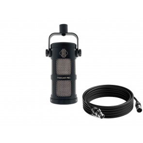 Sontronics PODCAST PRO BLACK - dynamiczny mikrofon + Kabel XLR-XLR o długości 3 m gratis !!!