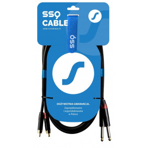 ‌SSQ RCAJM3 - kabel 3 metrowy 2xRCA- 2x JACK MONO 6,3mm