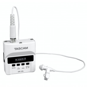 TASCAM DR-10L WH - Cyfrowy rejestrator audio z mikrofonem lavalier - biały