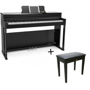 ‌‌THE ONE - SMART PIANO PRO BLACK (CZARNE) + ława T1AB