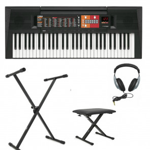 Yamaha PSR-F51 - keyboard instrument klawiszowy + STATYW + ŁAWA + SŁUCHAWKI