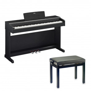 Yamaha YDP-145 B‌ + Ława do pianina - pianino cyfrowe, czarne
