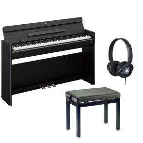 ‌Yamaha YDP-S55 B + Ława + HPH-100B - pianino cyfrowe czarne + ława + słuchawki