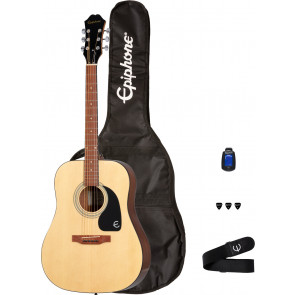 Epiphone Songmaker Acoustic Guitar Player Pack DR-100 NA Natural - gitara akustyczna zestaw
set