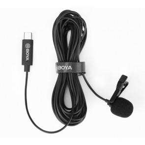 BOYA BY-M3 - Uniwersalny mikrofon krawatowy dla urządzeń ze złączem USB-C (ANDROID)