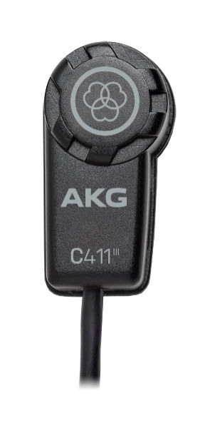 AKG C411L - miniature vibration pickup for acoustic guitar, mandolin, violin and most other string instruments