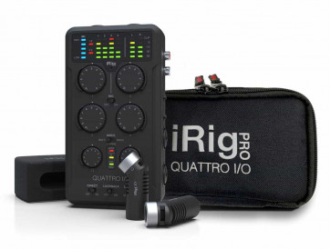‌IK Multimedia iRig Pro Quattro I/O Deluxe - Przenośny rejestrator zestaw