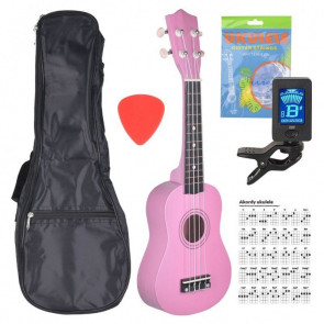 NN UK 01 PINK - ukulele sopranowe różowe pokrowiec