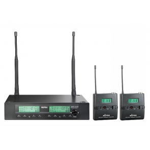 MIPRO ACT-312B/ACT-32T*2 (5NB) - Two-channel wireless diversity system with two bodypack transmitters, ACT function, 1/2-Rack