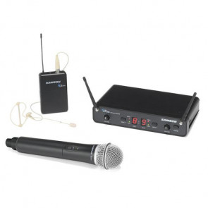 Samson Concert 288 Pro Combo - dual wireless set, 1x mic hand-held + 1 x headphone microphone. 606-654 MHz