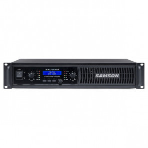 Samson SXD3000 - power amplifier 2 x 300W / 8, 2 x 450W / 4, DSP - EQ, Limiter, Delay. XLR -Jack / Speakon - terminals