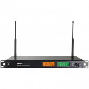 ‌MIPRO ACT-525 (5NB) - Analog UHF true diversity receiver (2-channel receiver system), 9.5" metal housing, LCD display, ACT function, external switching power supply
