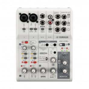 Y‌amaha AG06MK2 - 6-channel live streaming mixer with USB audio interface - white