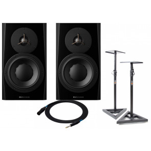 Dynaudio LYD 5 pair - pair of nearfield reference monitors + tripods + signal cables
