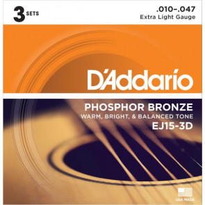 DADDARIO EJ15-3D - Struny do gitary akustycznej