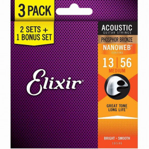 Elixir 16546 - potrójny zestaw strun do gitary akustycznej