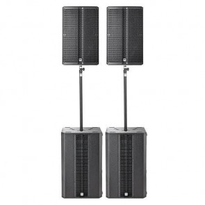 HK Audio Power Pack (2x Linear 5 112 XA, 2 Linear Sub 2000 A, 4x covers, 2x Speaker Mounting Pole) – sound system
